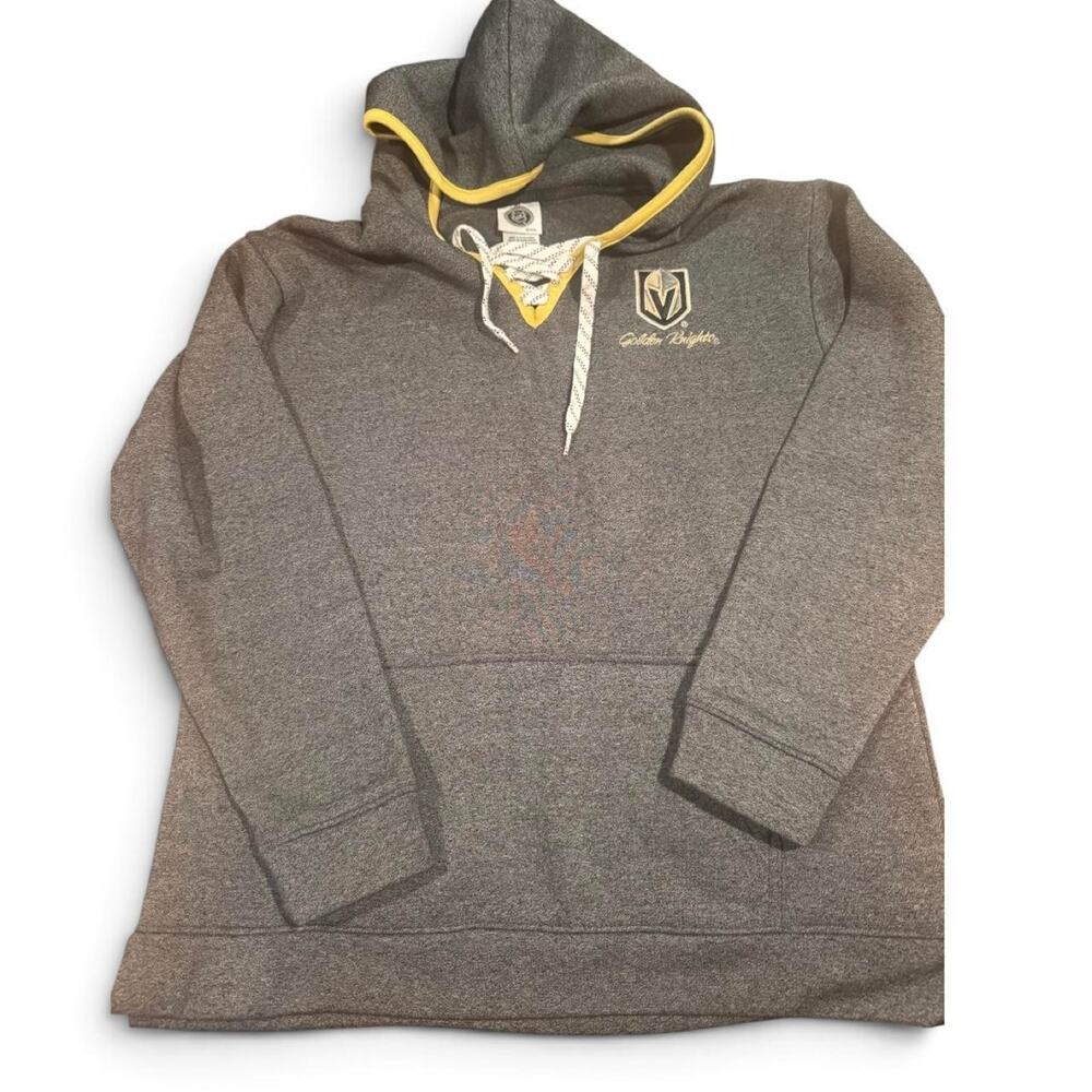 Vegas Golden Knights Women’s Medium Lace-Up Hoodie Gray NHL